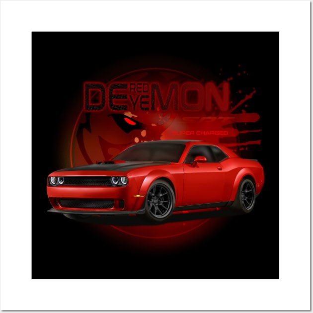 Dodge Redeye Hellcat Challenger Wall Art by hardtbonez